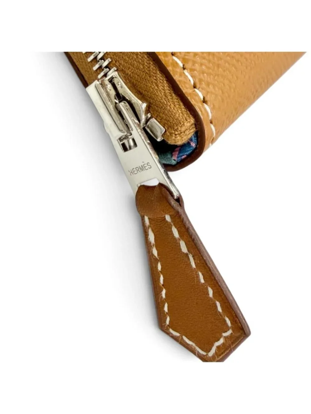 Hermes Azap Long Veau Epsom Gold Silver Silk'in Zip Around Wallet